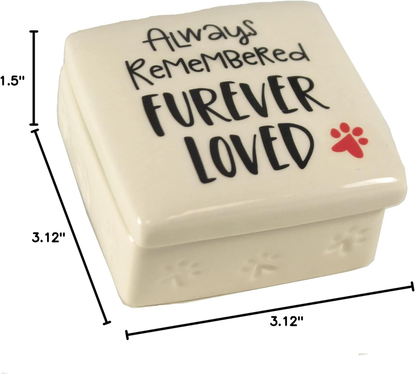 Enesco Our Name is Mud Pet Bereavement Keepsake Box – Always Remembered, Furever Loved