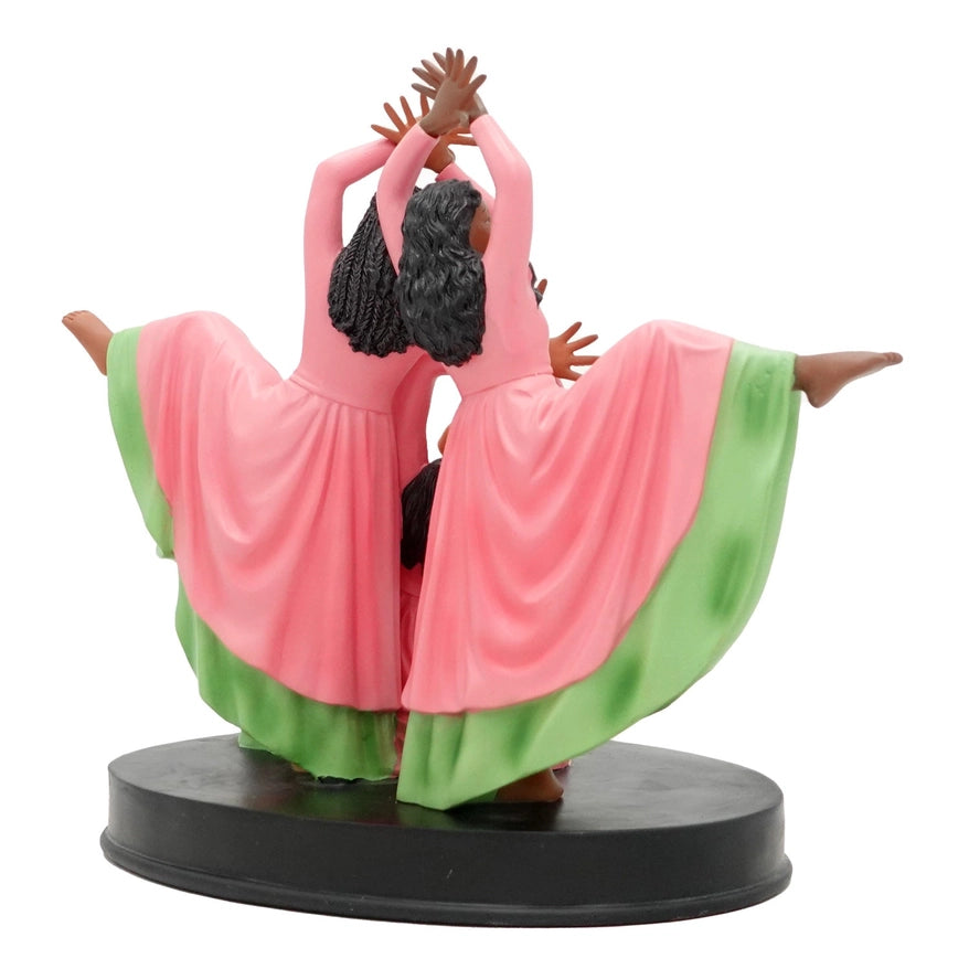 In Awe of You Figurine - Exquisite Pink and Green Decor by African American Expressions for Alpha Kappa Alpha Enthusiasts