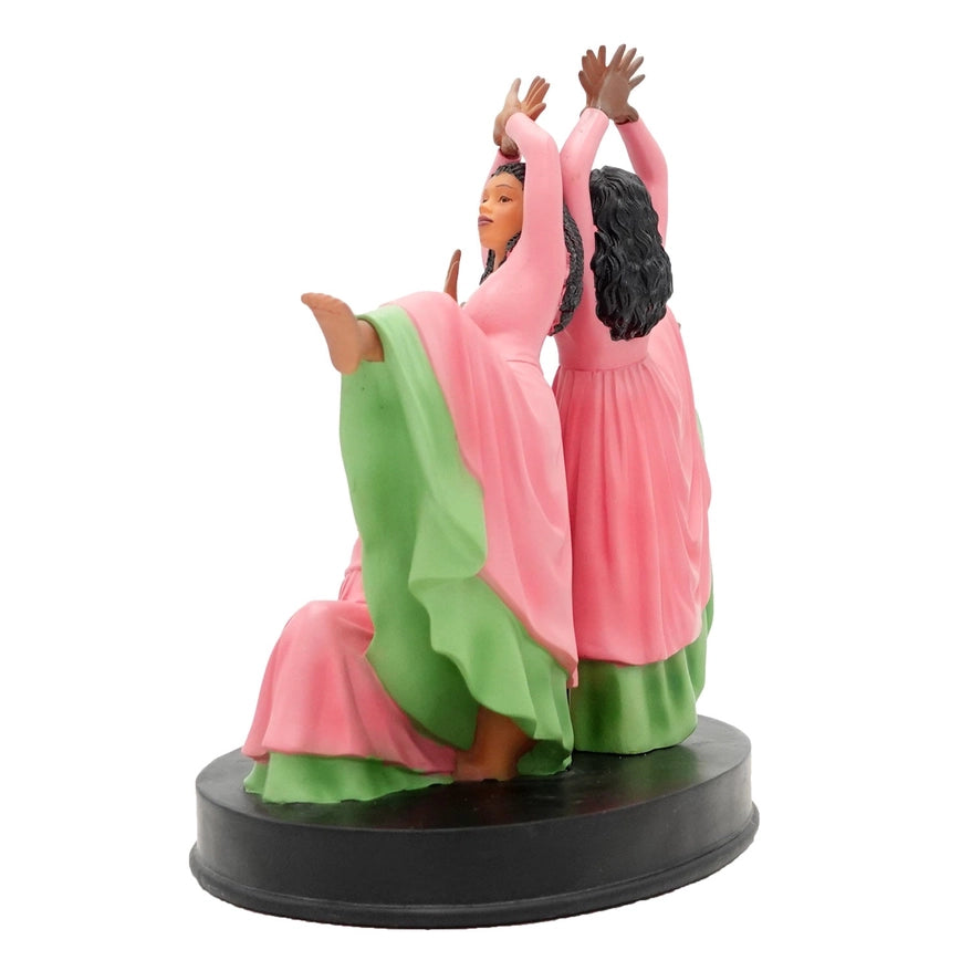 In Awe of You Figurine - Exquisite Pink and Green Decor by African American Expressions for Alpha Kappa Alpha Enthusiasts