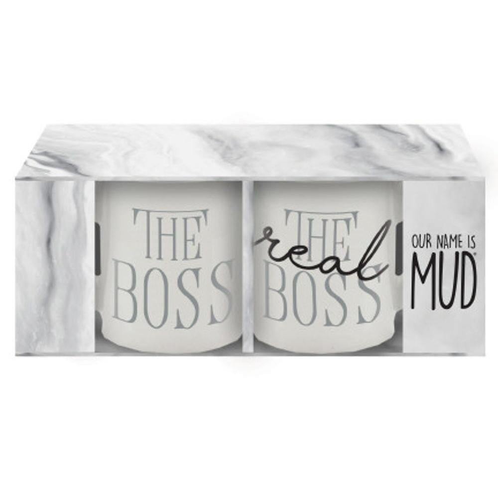 The Boss & The Real Boss Mug Set by Our Name is Mud: A Fun Gift for Couples