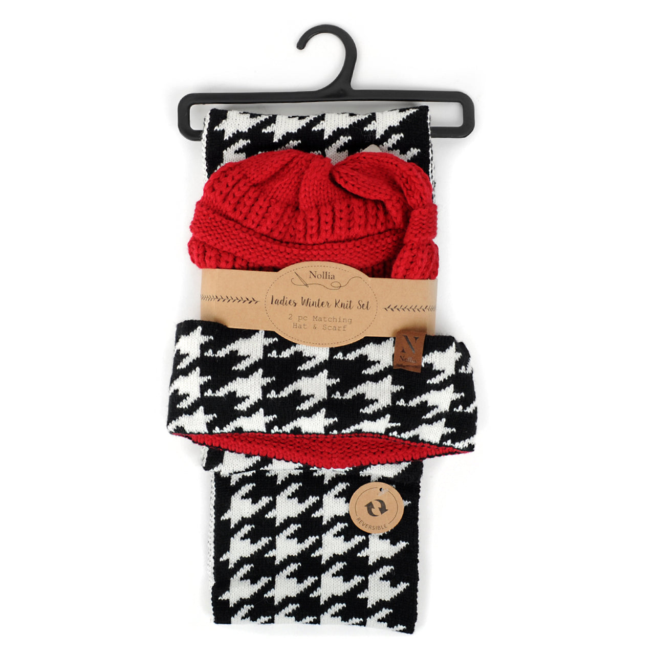 Chic Comfort: Reversible Infinity Scarf and Hat Set