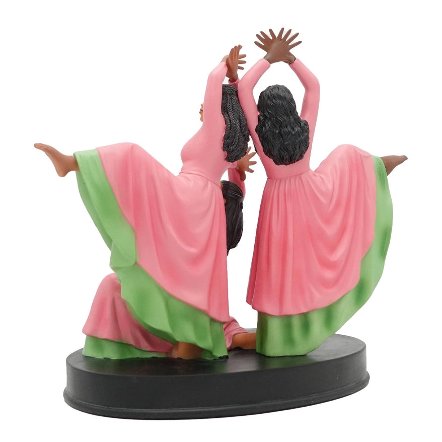 In Awe of You Figurine - Exquisite Pink and Green Decor by African American Expressions for Alpha Kappa Alpha Enthusiasts