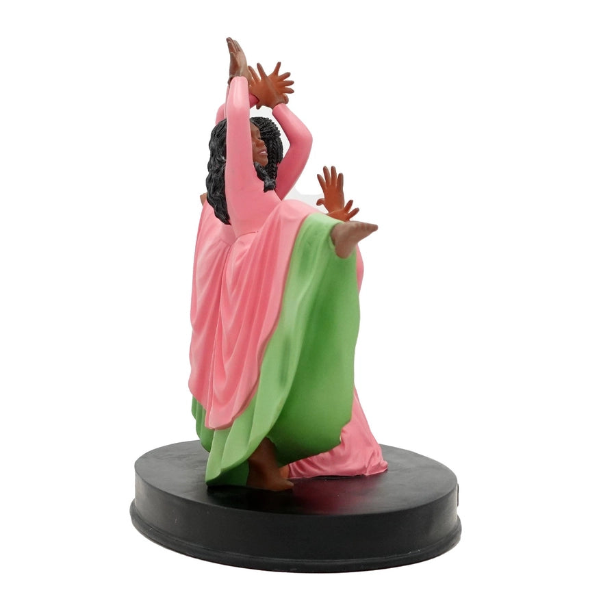 In Awe of You Figurine - Exquisite Pink and Green Decor by African American Expressions for Alpha Kappa Alpha Enthusiasts