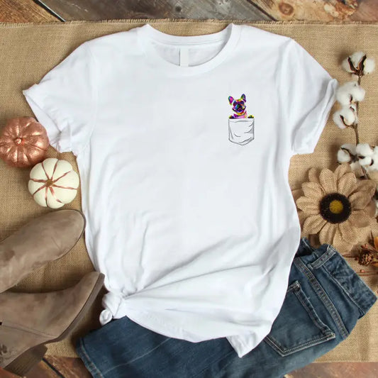 Graphic Tee Frenchie Pocket: A Stylish Wardrobe Essential