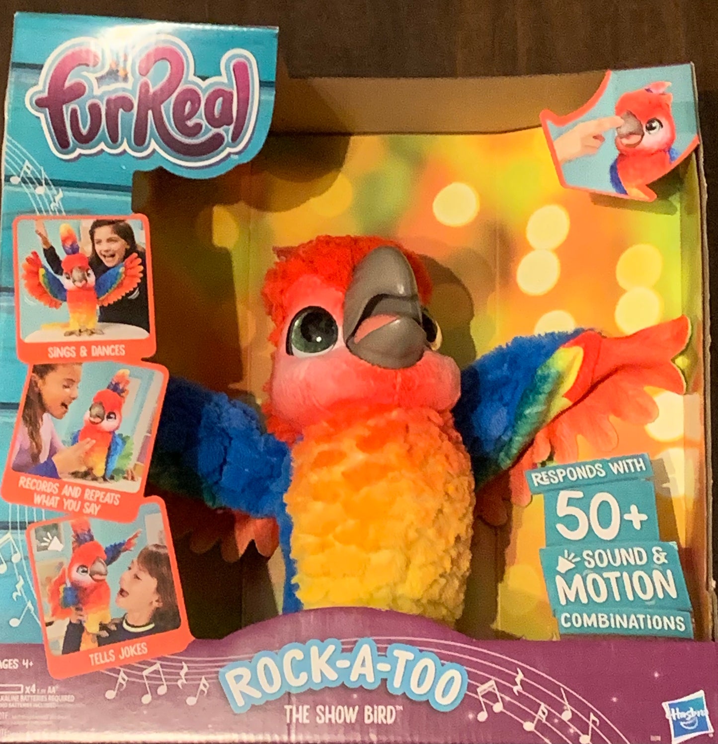 Hasbro FurReal Rock-A-Too The Show Bird Interactive Plush Fur Real Parrot