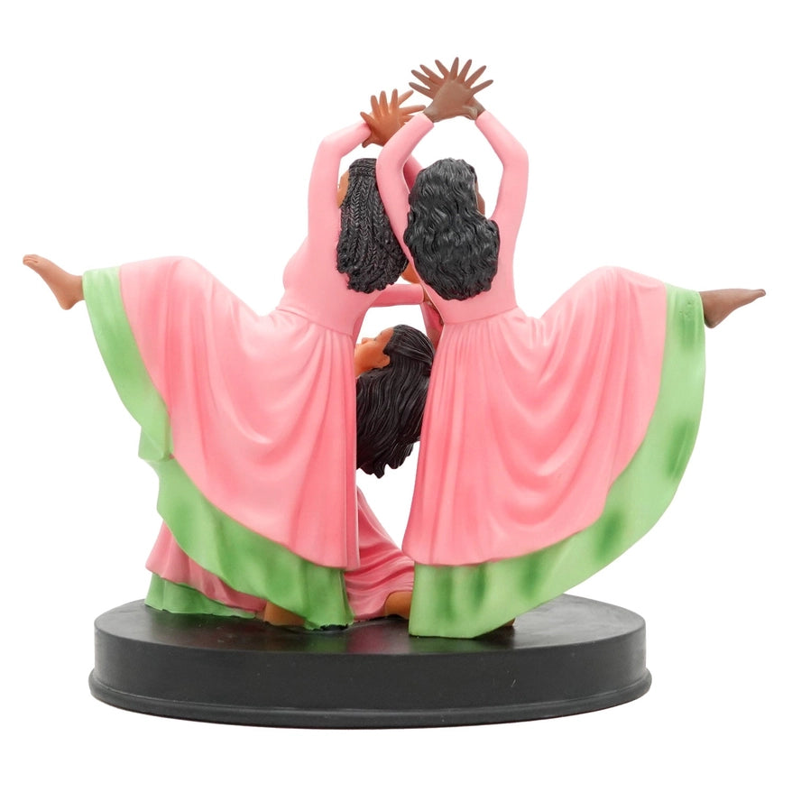 In Awe of You Figurine - Exquisite Pink and Green Decor by African American Expressions for Alpha Kappa Alpha Enthusiasts