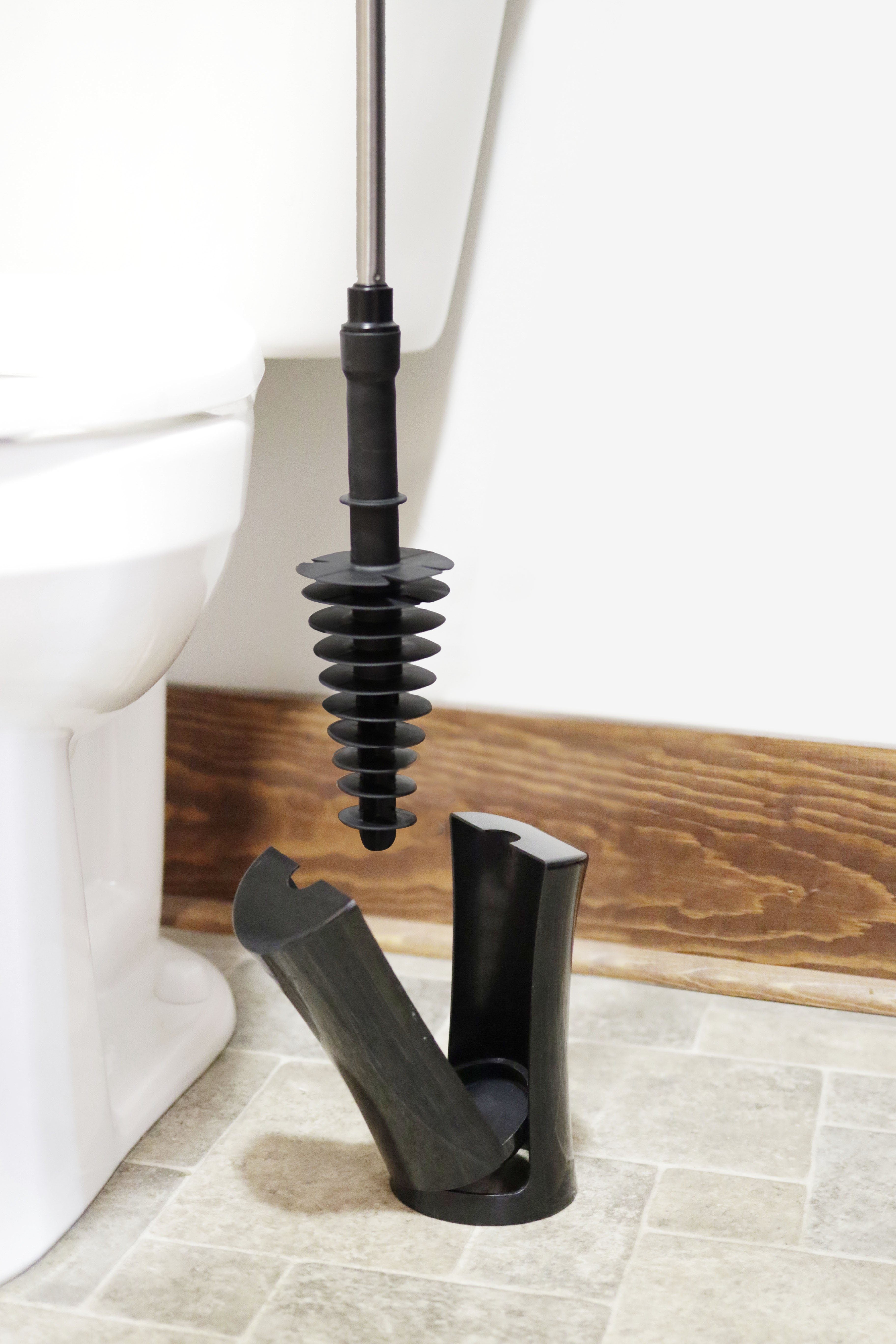 ToiletShroom® (Black) Toilet Plunger That Unclogs Toilets in Seconds