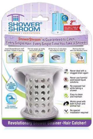 ShowerShroom (Gray) the 2" Hair Catcher That Prevents Clogged Shower Drains