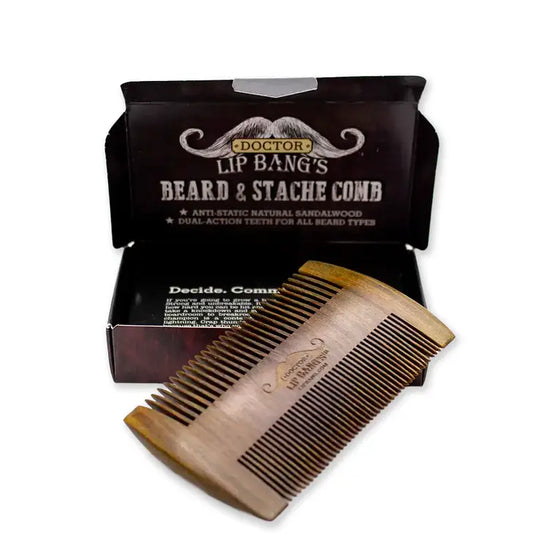 Doctor Lip Bang's All-Natural Beard & Stache Comb - A Must-Have for the Bearded Gentleman