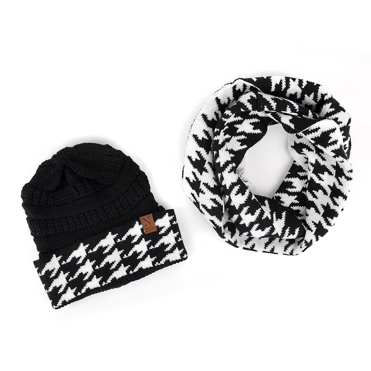 Chic Comfort: Reversible Infinity Scarf and Hat Set