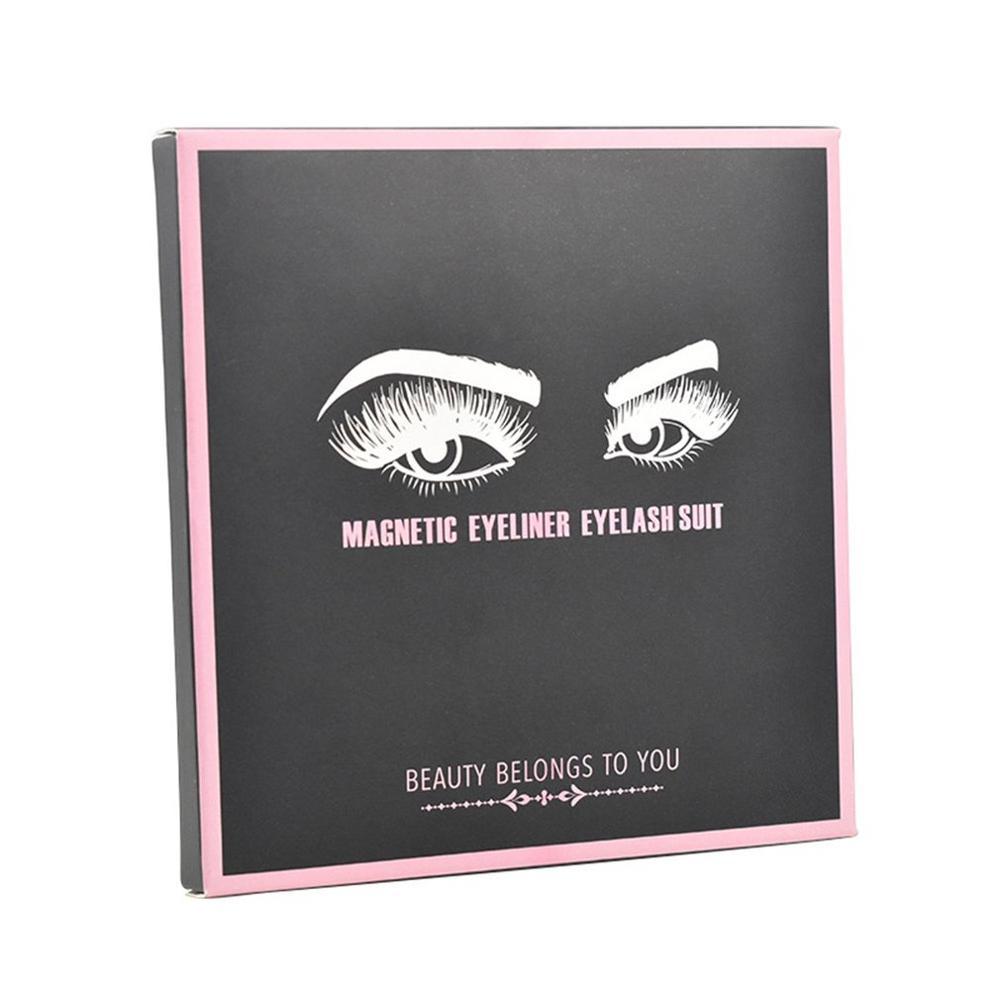Enhance Your Look with 3D False Lashes Set - Magnetic Eyelashes, Eyeliner, and Tool!