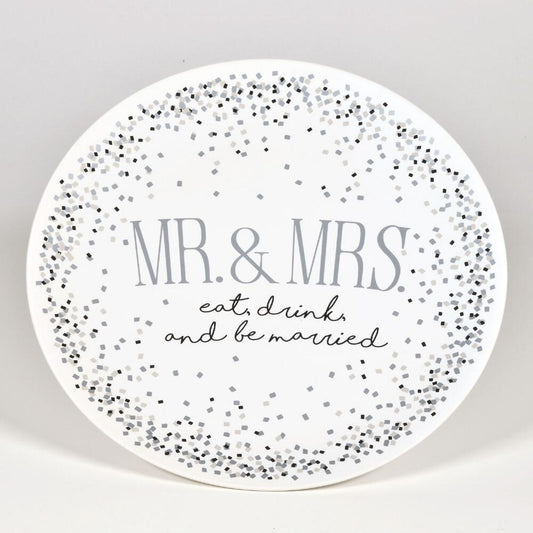 Say 'I Do' to Elegance and Joy with the Mr. & Mrs. Wedding Cake Platter!