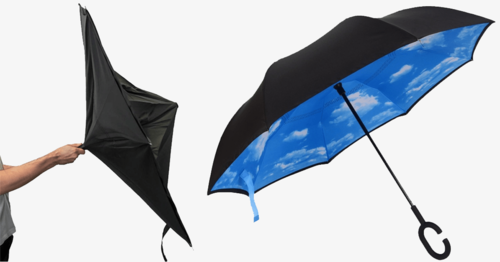 Wind Resistant and Stylish Reverse Umbrella