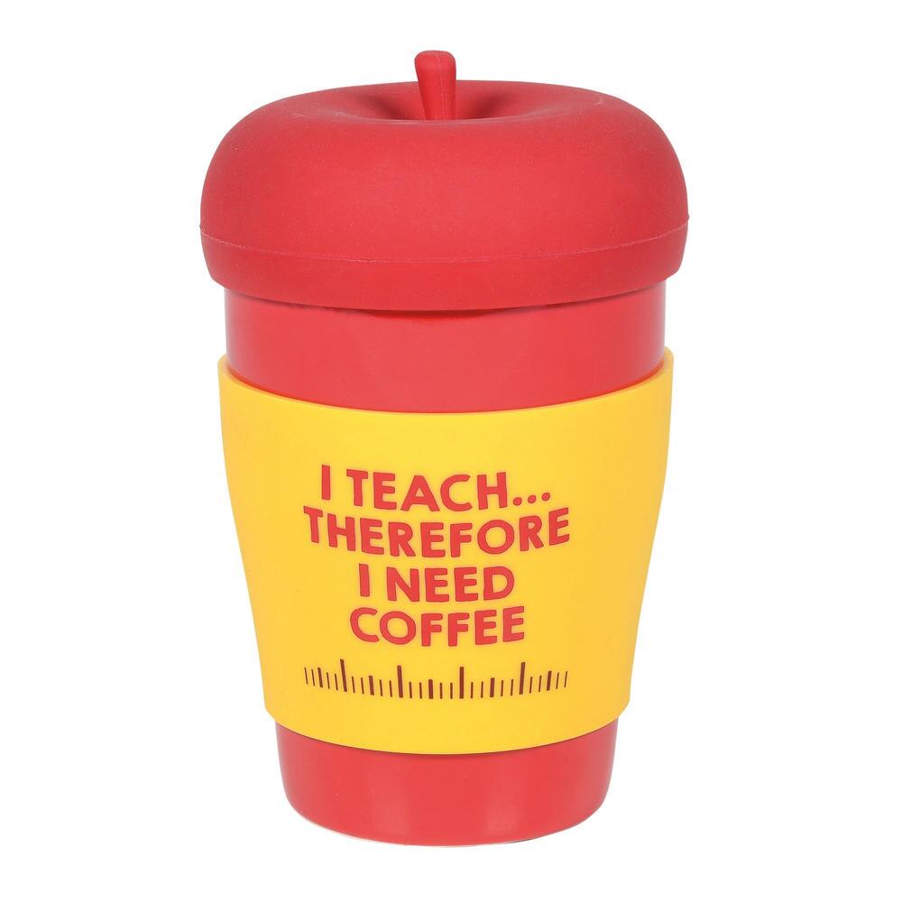 Apple Teacher Mug with Silicone Lid by Our Name is Mud – The Perfect Gift for Teachers!