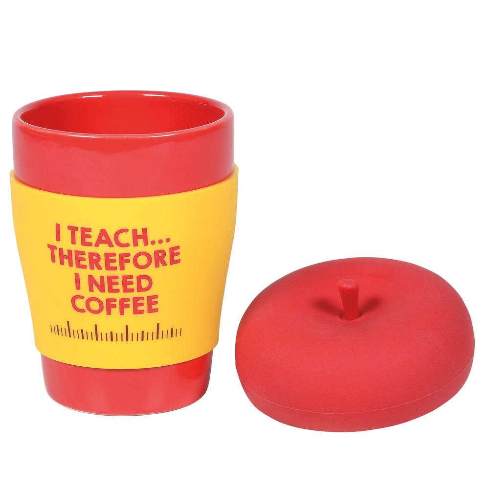 Apple Teacher Mug with Silicone Lid by Our Name is Mud – The Perfect Gift for Teachers!