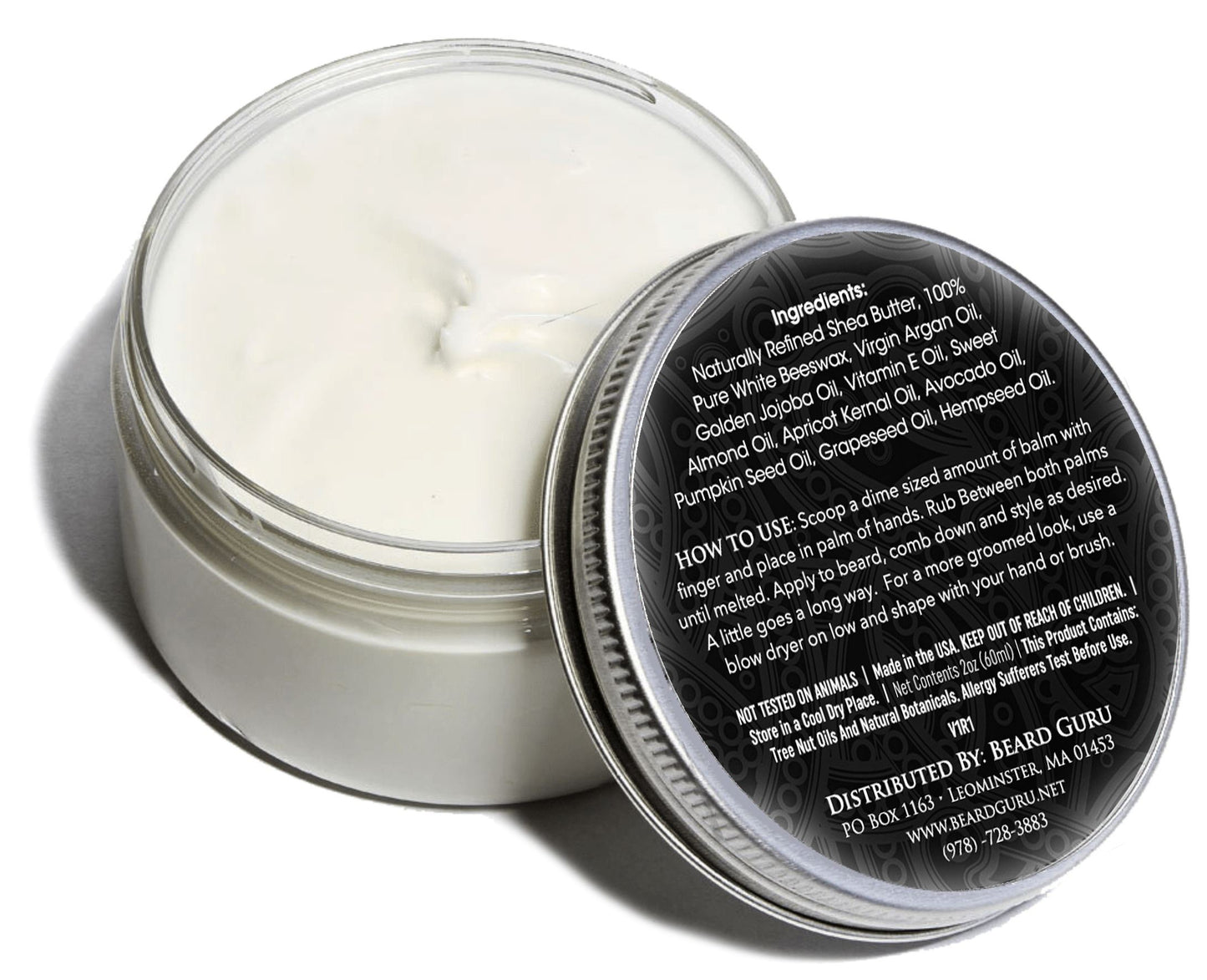 BeardGuru Premium Beard Balm: Unscented - Nourish, Shape, and Soften Your Beard