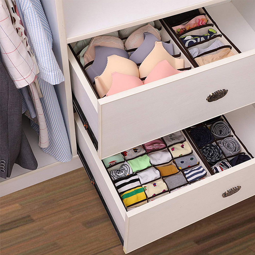 Multi-size Foldable Storage Boxes Underwear Closet Drawer Divider Lidded Closet Organizer Storage Box For Ties Socks Bra Bedroom