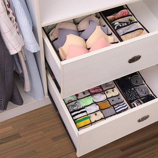 Multi-size Foldable Storage Boxes Underwear Closet Drawer Divider Lidded Closet Organizer Storage Box For Ties Socks Bra Bedroom