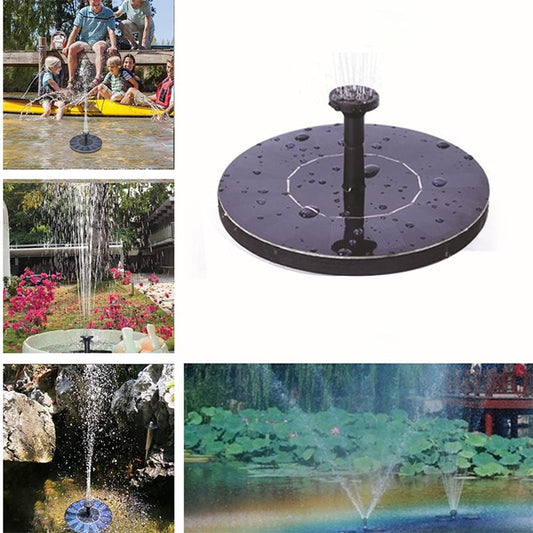 Mini Solar Powered Floating Fountain panel